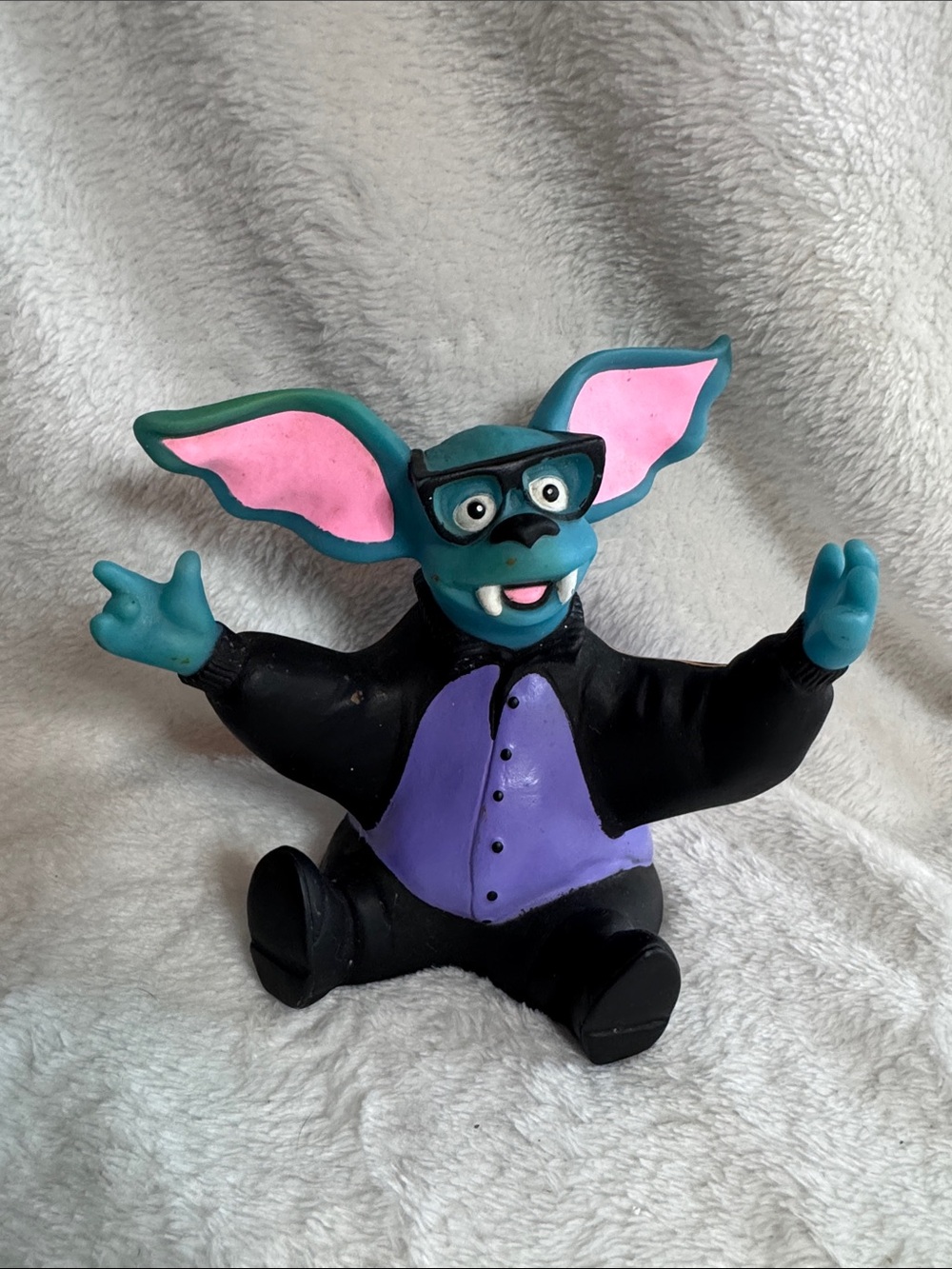 Vintage 1990 Eureeka's Castle Batley the Bat Hand Puppet Pizza Hut MTV